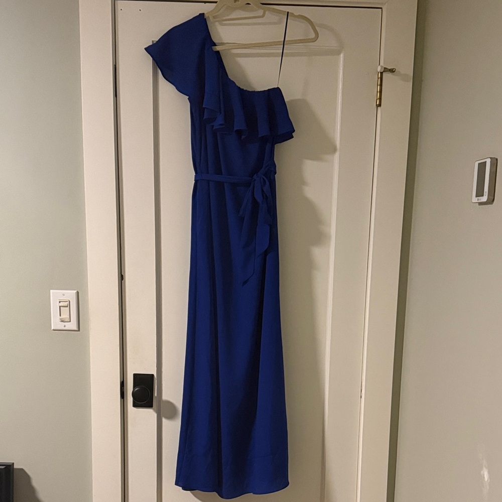 Banana Republic One-Shoulder Royal Blue Dress